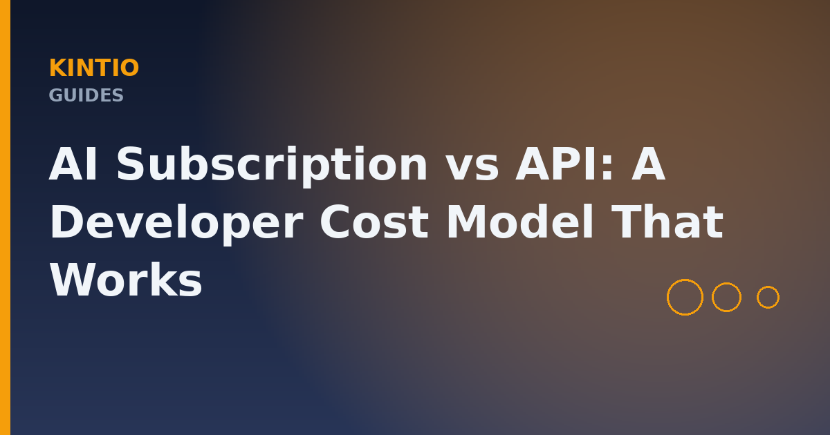 AI Subscription vs API: A Developer Cost Model That Works