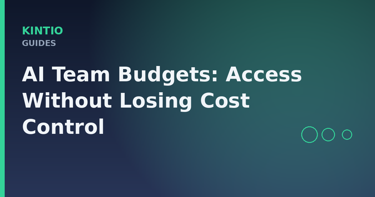 AI Team Budgets: Access Without Losing Cost Control