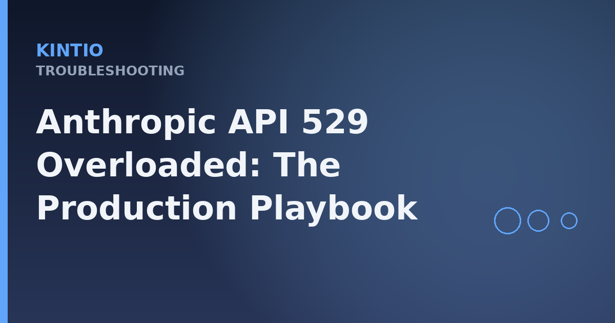 Anthropic API 529 Overloaded: The Production Playbook