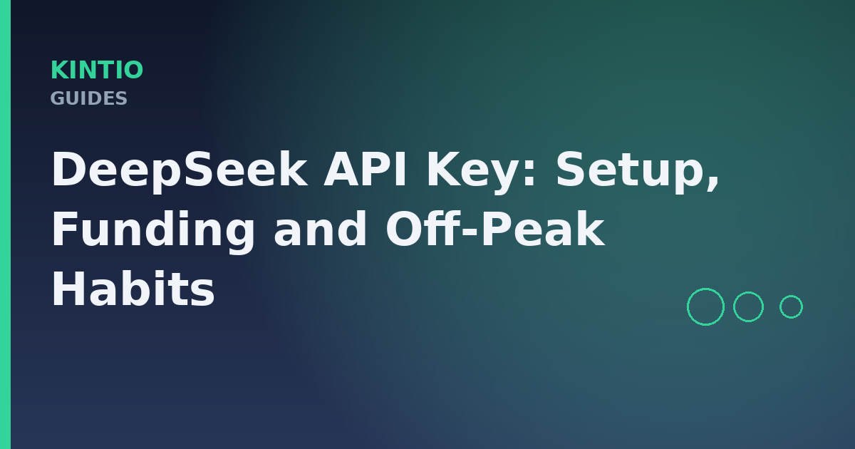 DeepSeek API Key: Setup, Funding and Off-Peak Habits