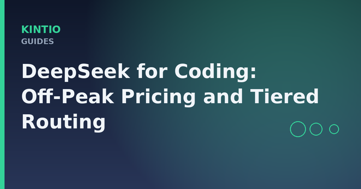 DeepSeek for Coding: Off-Peak Pricing and Tiered Routing
