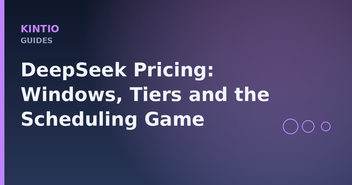 DeepSeek Pricing: Windows, Tiers and the Scheduling Game