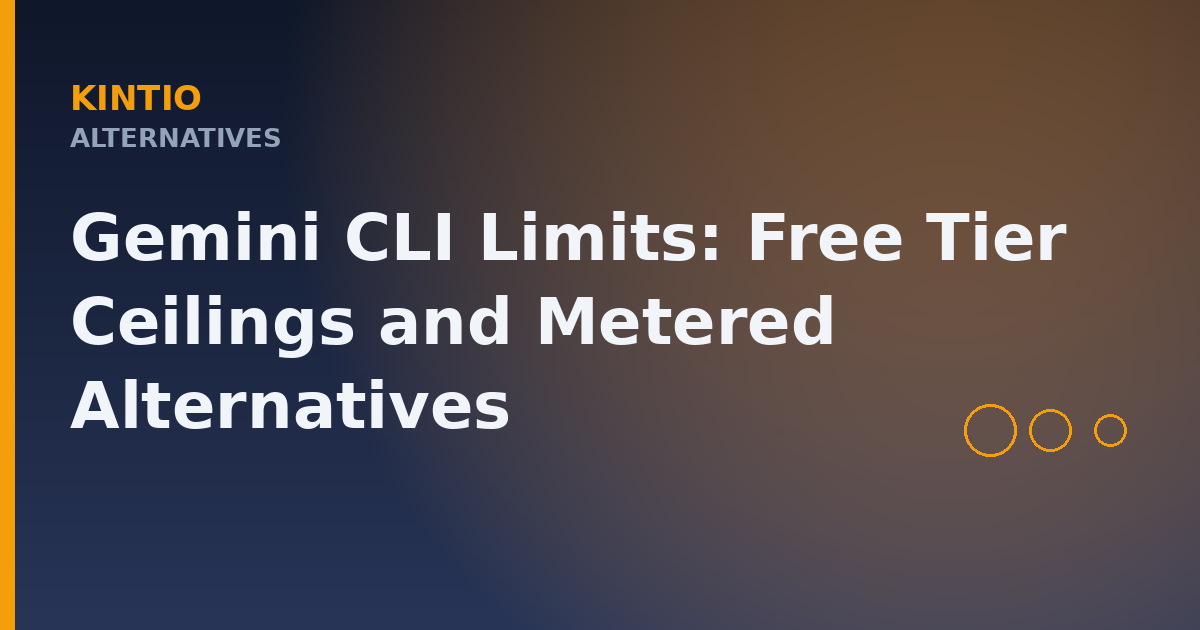 Gemini CLI Limits: Free Tier Ceilings and Metered Alternatives