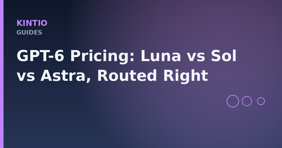 GPT-6 Pricing: Luna vs Sol vs Astra, Routed Right