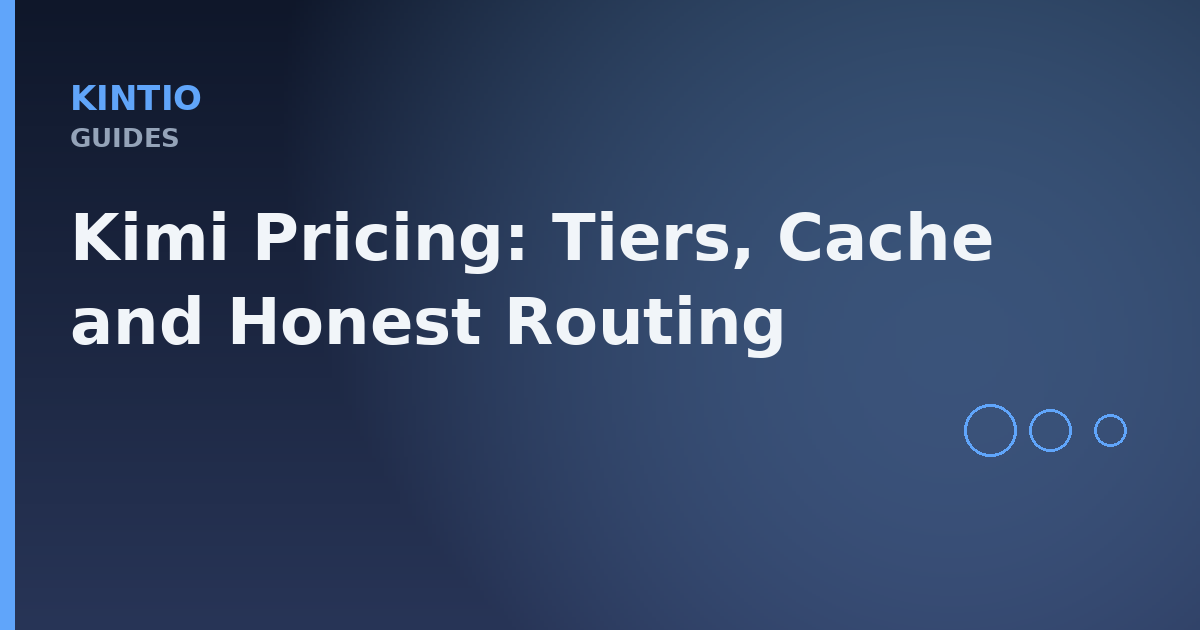 Kimi Pricing: Tiers, Cache and Honest Routing
