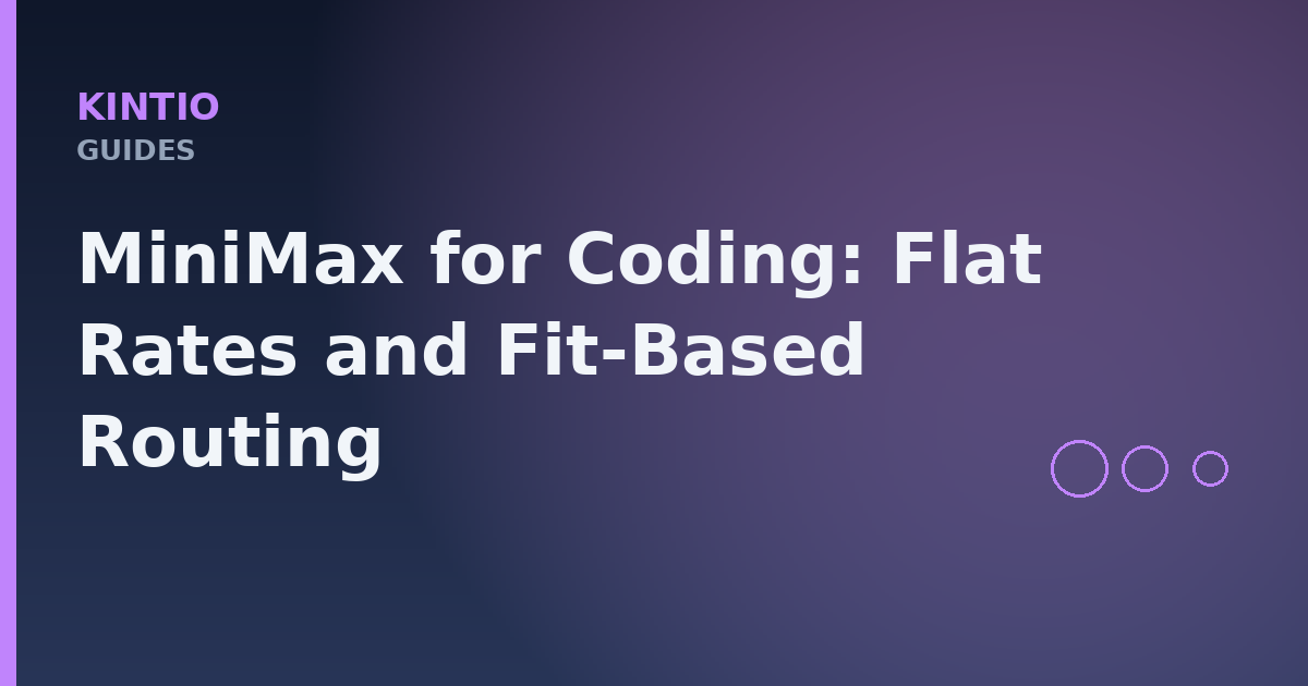 MiniMax for Coding: Flat Rates and Fit-Based Routing