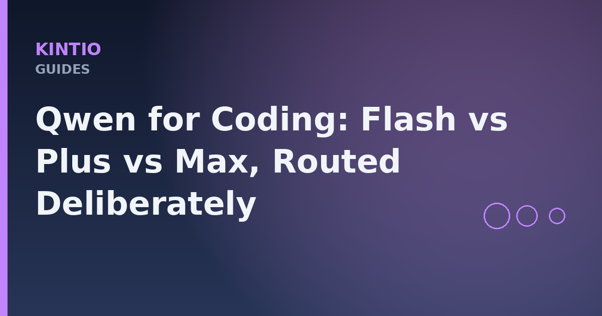 Qwen for Coding: Flash vs Plus vs Max, Routed Deliberately