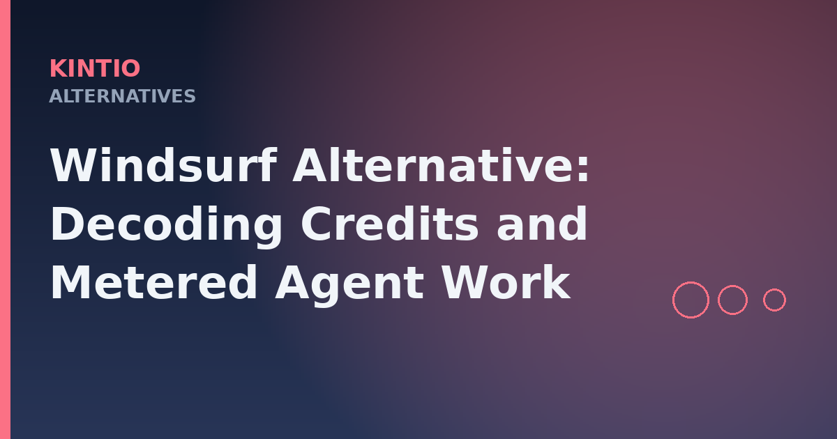 Windsurf Alternative: Decoding Credits and Metered Agent Work